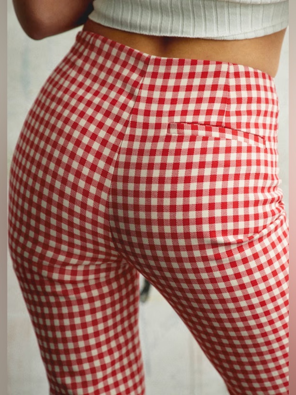 Sezane Ciara Pant - Red and White Gingham - Picture 3 of 6